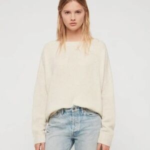 All Saints Aris Boat-Neck Cream Sweater